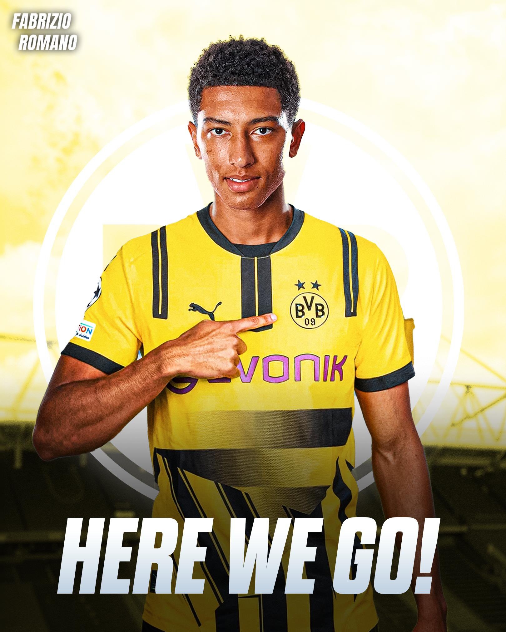 HWG！羅馬諾：喬布-貝林厄姆加盟多特，轉(zhuǎn)會費總價3800萬歐+分成