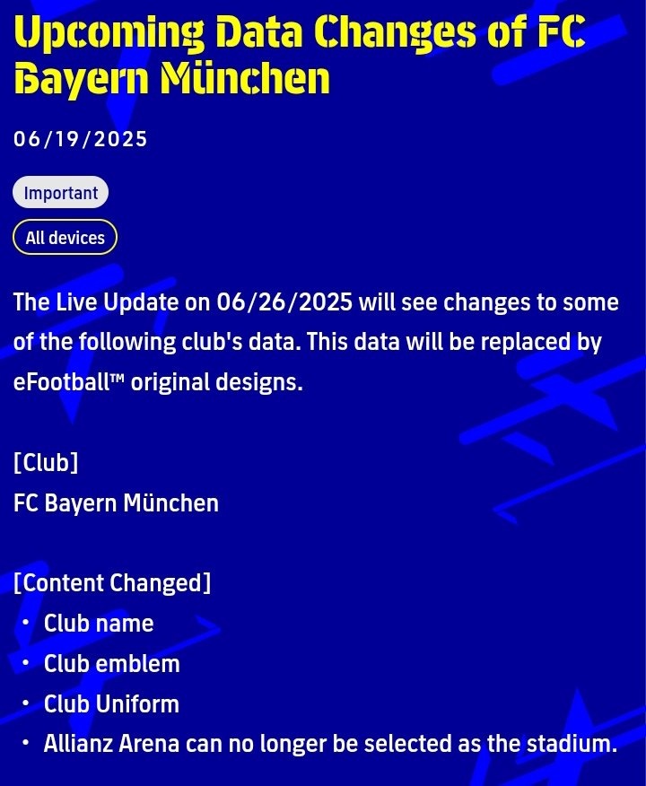 官方：日本企業(yè)科樂美失去拜仁授權(quán)，雙方合作始于2019年