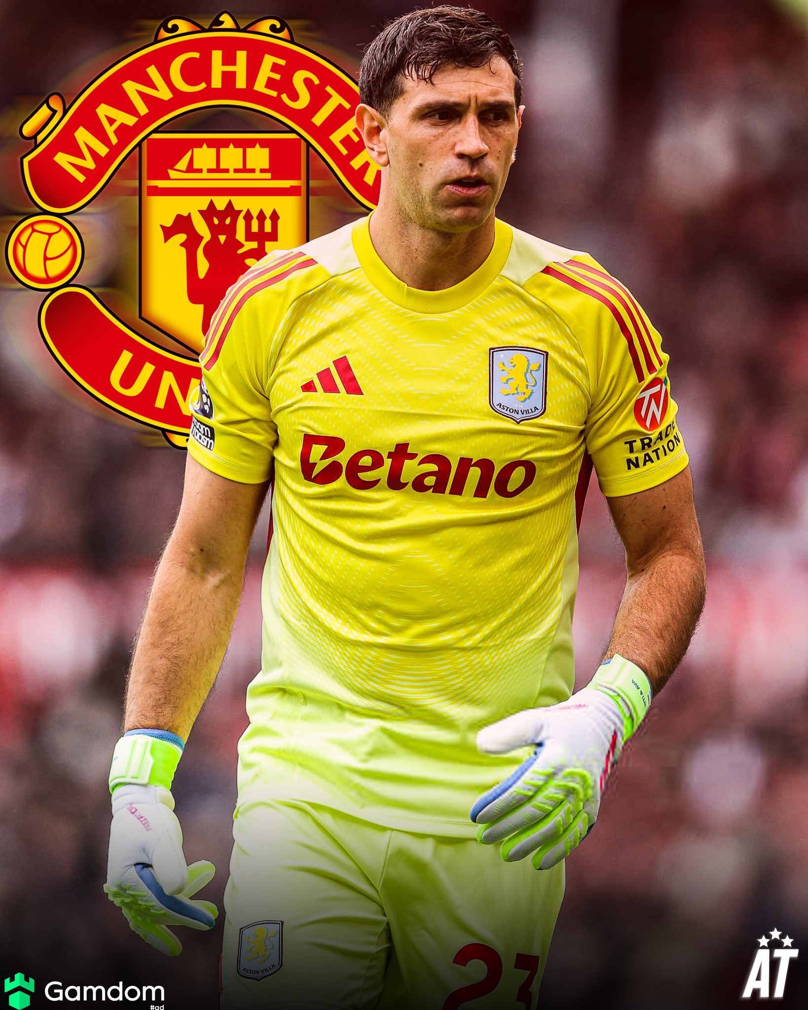 拒多家豪門邀請?太陽報：大馬丁全力推動轉會曼聯(lián)，阿莫林欣賞他