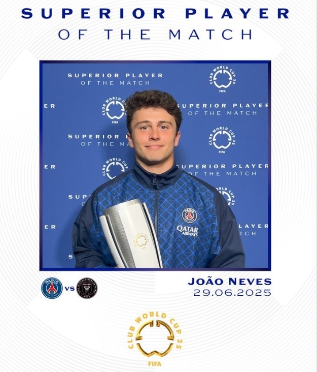 兩射兩正進兩球，若奧-內(nèi)維斯當(dāng)選4-0大勝邁阿密國際全場最佳球員