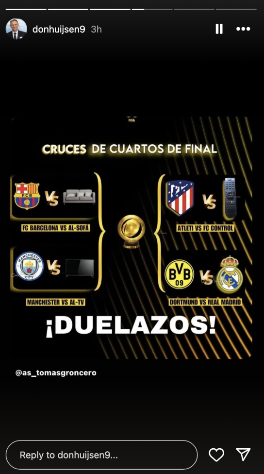 世體：懷森父親在社媒很活躍，轉(zhuǎn)發(fā)嘲諷曼城巴薩馬競的圖片引爭議