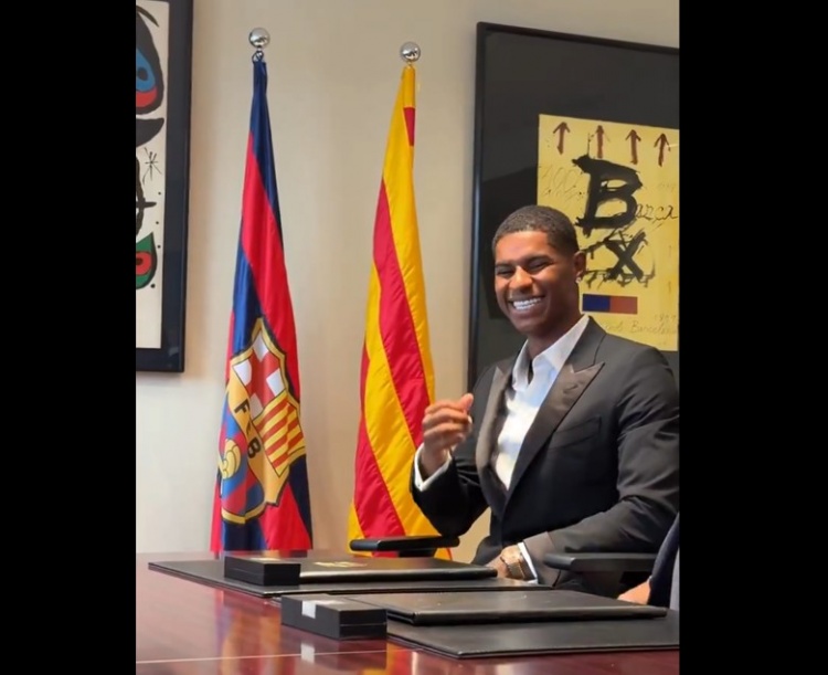 兒薩夢(mèng)成真！巴薩官推曬出簽約視頻，拉什福德笑得合不攏嘴??