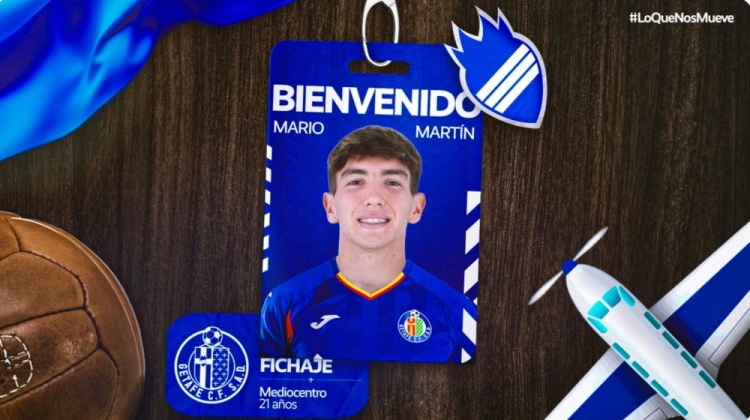 官方：皇馬21歲中場馬里奧-馬丁租借加盟赫塔費(fèi)，含買斷選項(xiàng)