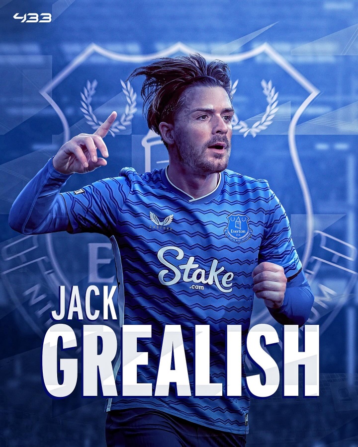 原周薪30萬鎊！記者：埃弗頓愿承擔格拉利什25萬鎊周薪，無租借費