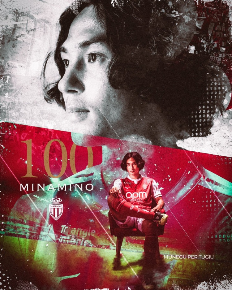 代表摩納哥各項賽事出戰(zhàn)100場成就達成，摩納哥官媒曬海報紀念