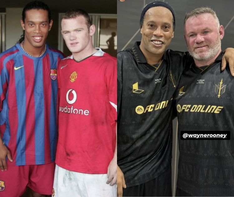 跨越20年~小羅和魯尼合影對比，歲月對誰“下手”更狠？??